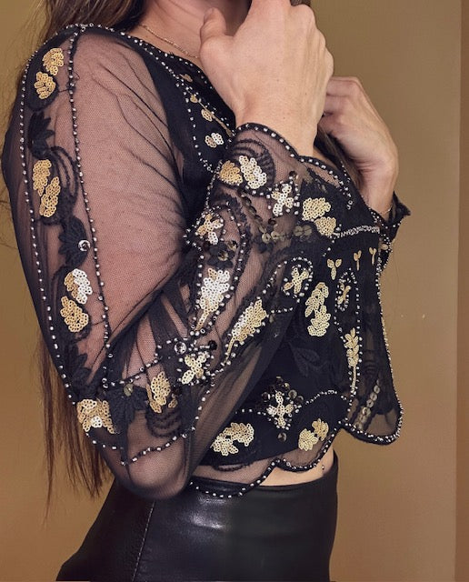 The Liliana Sequin Crop