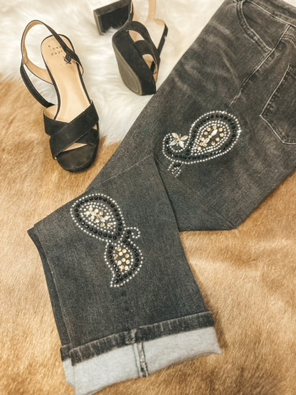 The Paisley Denim in Black