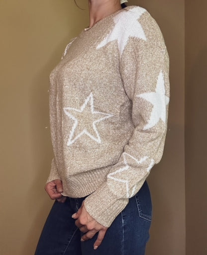 The Anna Star Sweater in Khaki