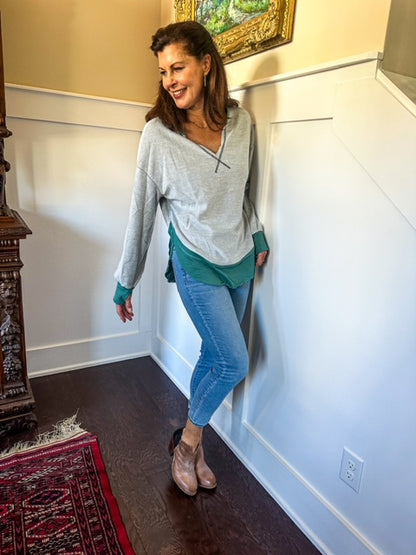 Casual Comfy V Neck Pullover