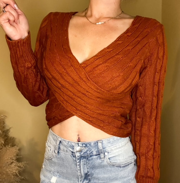 The Courtney Sweater in Burnt Orange