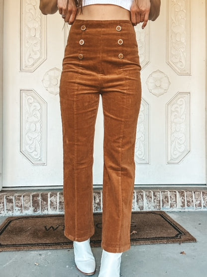 The Remi Crop Pant in Chestnut