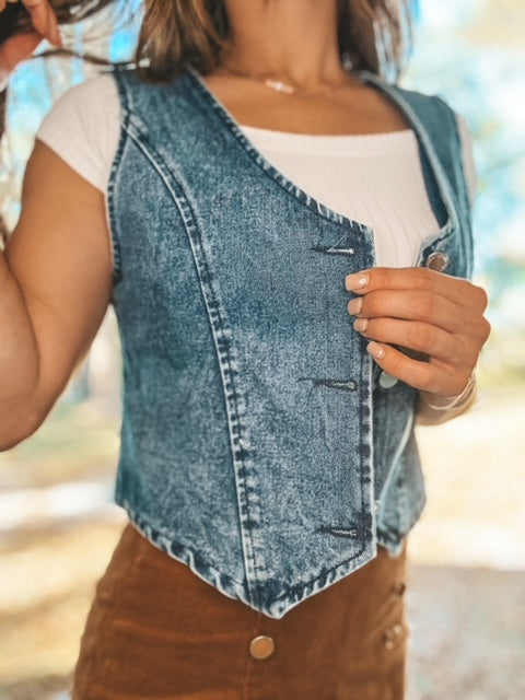 The Valerie Vest In Denim